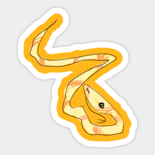Yellow Sketchy Snake Sticker